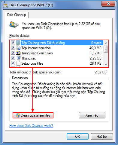 Sử dụng Disk Cleanup để máy tính chạy nhanh hơn