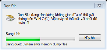 Chạy Disk Cleanup
