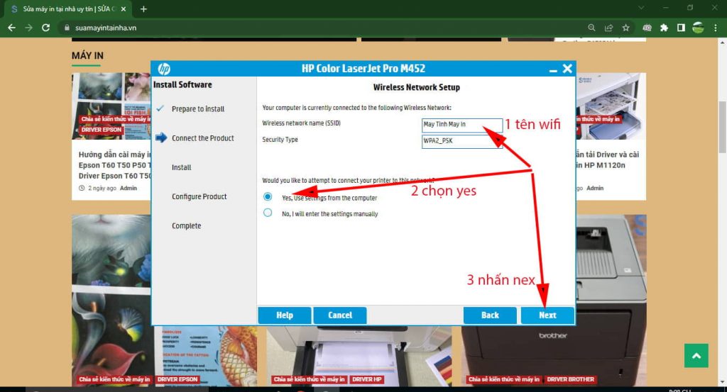 cai wifi may in hp 452nw 1
